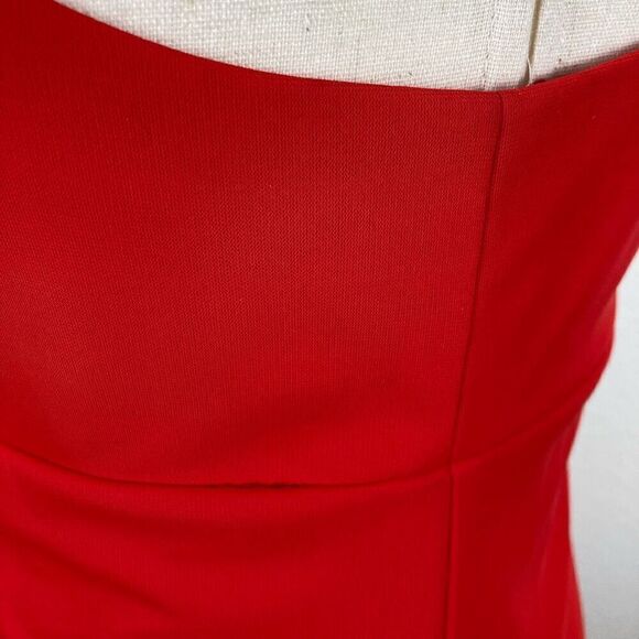 Vintage Y2K NIKI by Niki Livas Red Tulip Dress Womens S Hi-low Spaghetti Strap - Picture 5 of 9